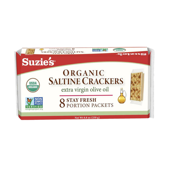 Suzies Organic Salt & Olive Oil Saltines - 8.8 OZ