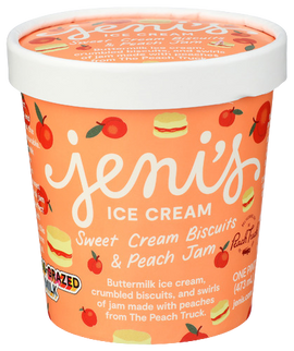Sweet Cream Peach Ice Cream - 16 OZ