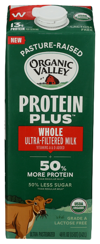 Organic Valley Lactose Free Protein+ Whole Milk - 48 FL
