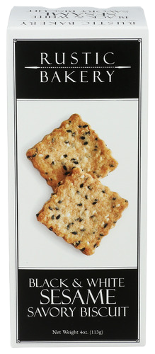 Rustic Bakery Black & White Sesame Savory Biscuit - 4 OZ