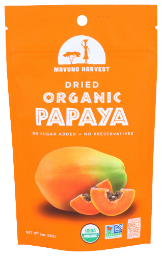 Mavuno Harvest Dried Papaya Fruit - 2 OZ