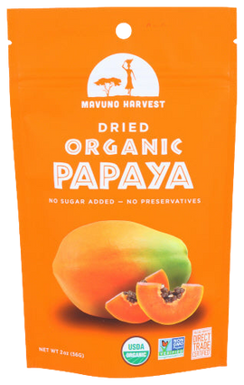 Mavuno Harvest Dried Papaya Fruit - 2 OZ