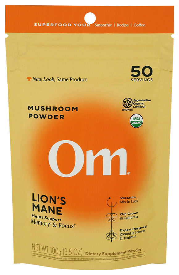 Om Mushrooms Lion's Mane Powder - 3.5 OZ