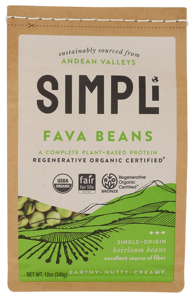 Simpli Regenerative Organic Fava Beans - 12 OZ