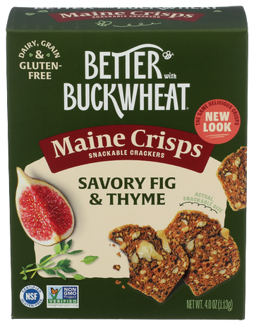 Savory Fig & Thyme Buckwheat Crackers - 4 OZ