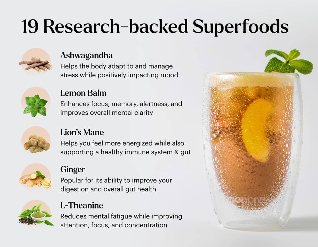 NoonBrew Superfood Peach - 30 Servings