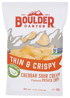 Thin & Crispy Cheddar Sour Cream Potato Chips - 6 OZ