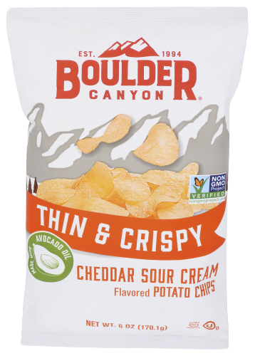 Boulder Canyon Cheddar Sour Cream Potato Chips - 6 OZ