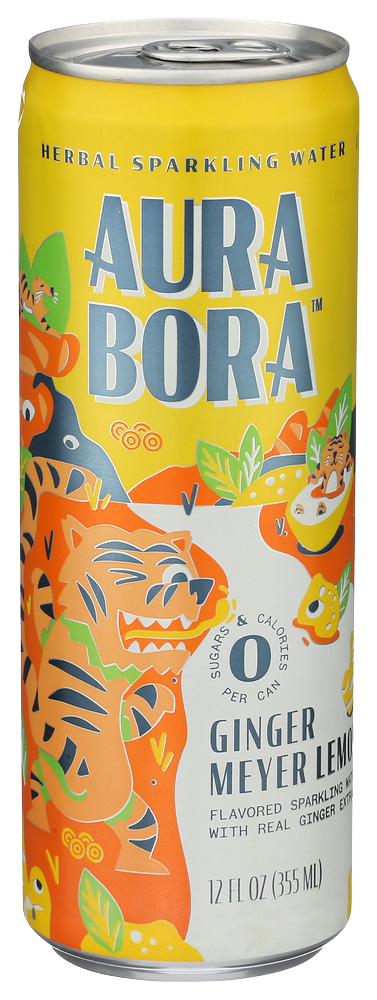 Auro Bora Ginger Meyer Lemon Sparkling Water - 12 FO