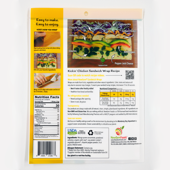Mango Chipotle - 6pk Sandwich Wraps