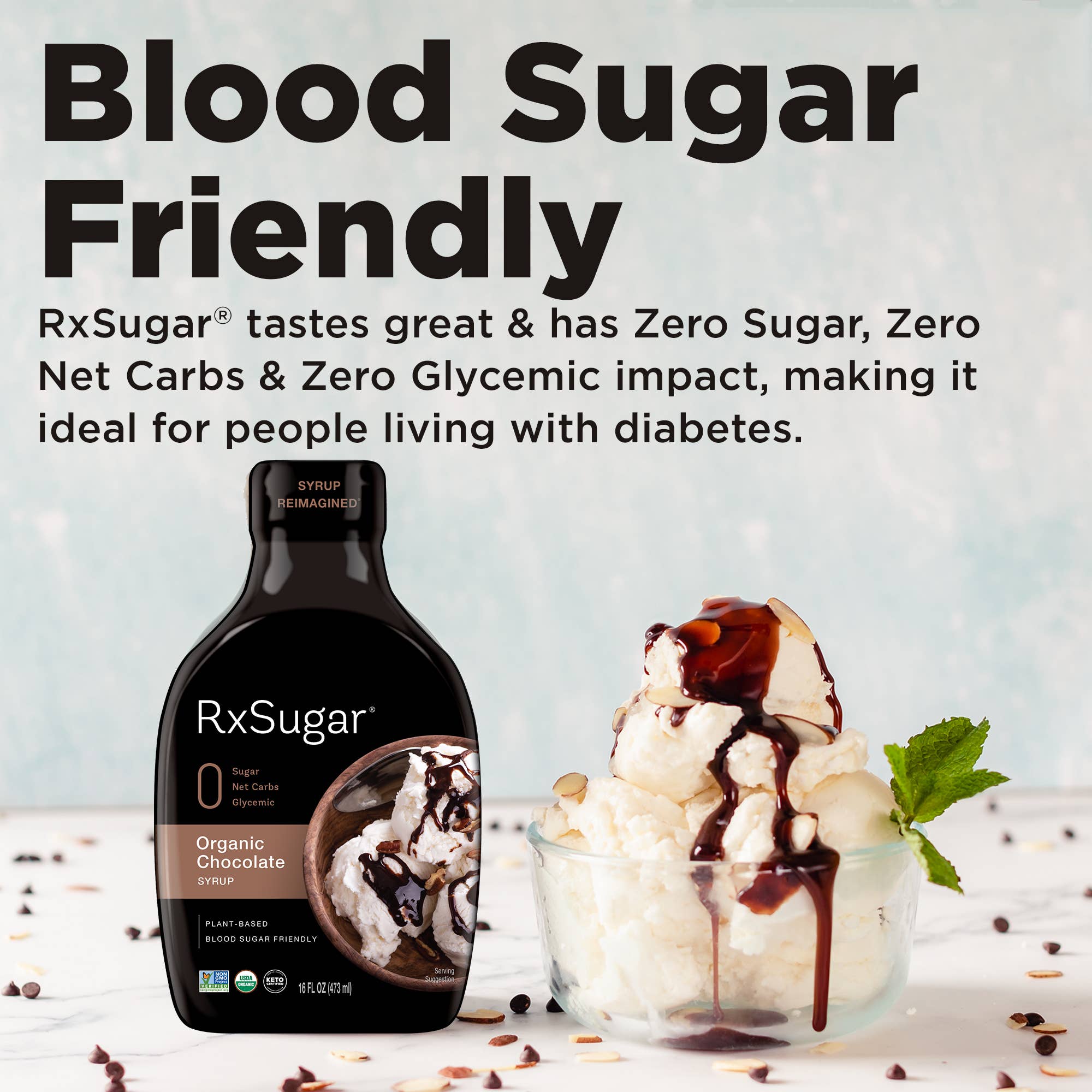 RxSugar Organic Chocolate Syrup