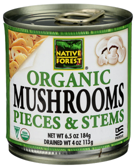 Organic Mushroom Pierces & Stems - 4 OZ