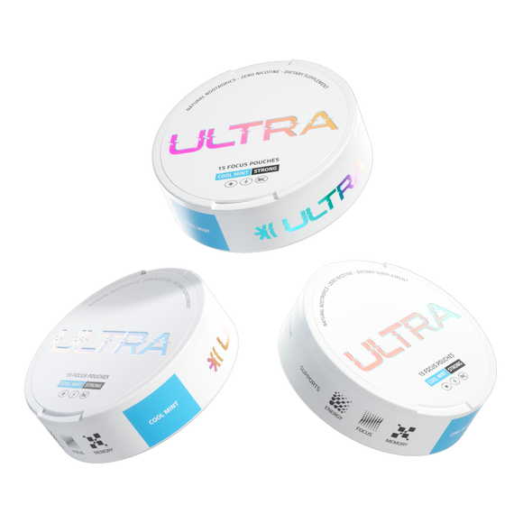 Ultra Pouches - Ultra Focus Pouches (Cool Mint) - No Nicotine, No Caffeine
