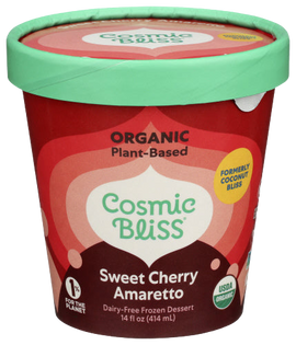 Organic Sweet Cherry Amaretto Ice Cream - 14 FO