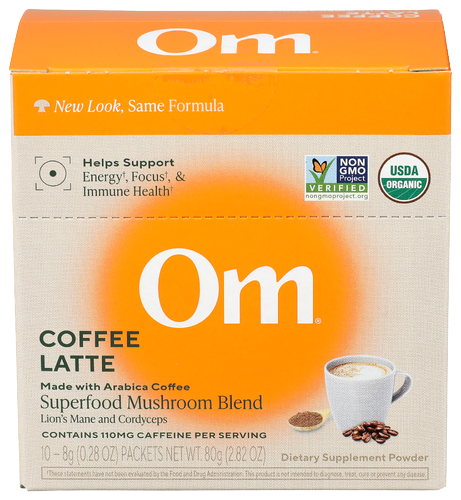 Om Mushroom Organic Coffee Latte - 10 Pkt