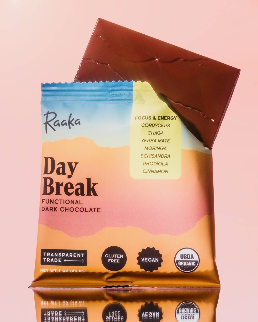 Day Break Functional Dark Chocolate Bar - 1 OZ