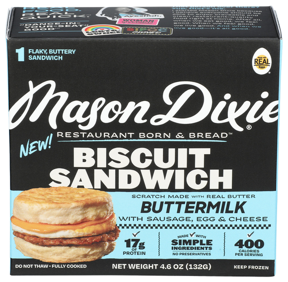 Mason Dixie Sausage, Egg & Cheese Biscuit Sandwich - 4.6 OZ
