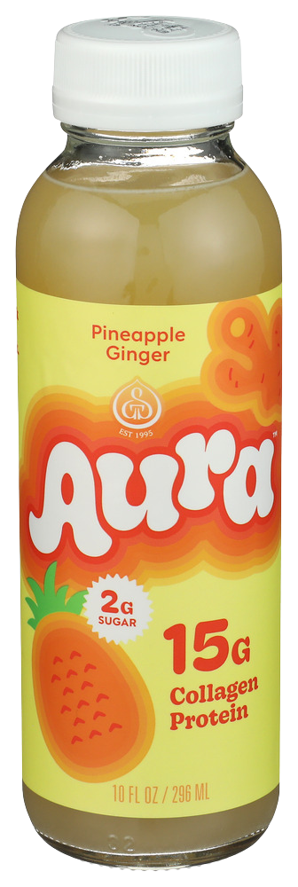 Gts Aura Pineapple Ginger Collagen Protein Tea - 10 FO