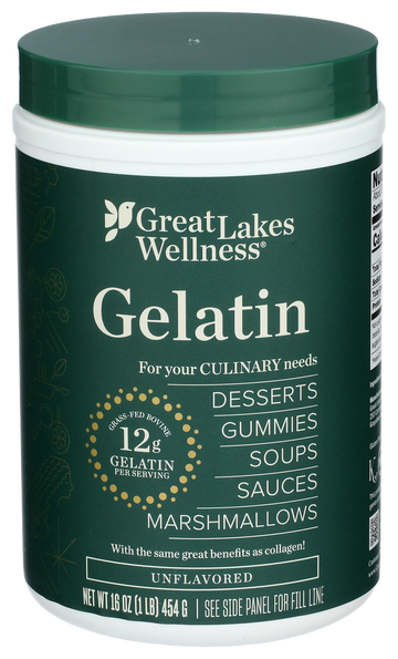 Great Lakes Wellness Unflavored Beef Gelatin - 16 OZ