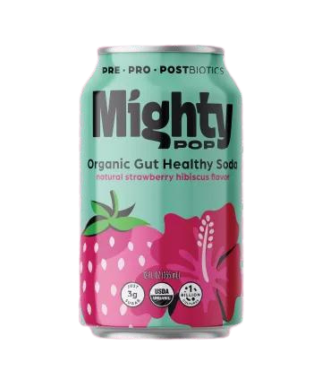 Organic Strawberry Hibiscus Soda - 12 FO