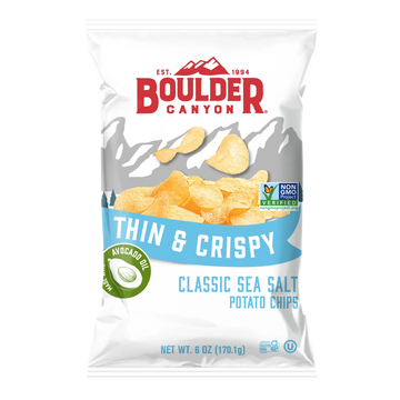 Thin & Crispy Sea Salt Potato Chips - 6 OZ
