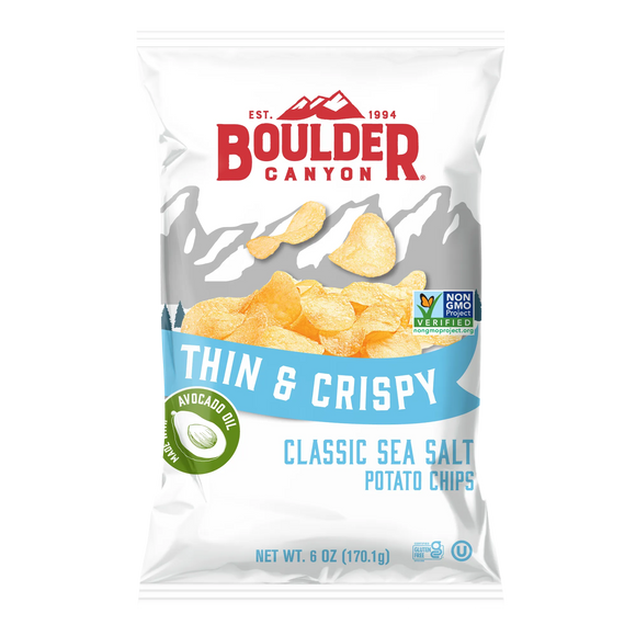 Thin & Crispy Sea Salt Potato Chips - 6 OZ