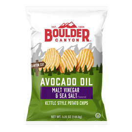Boulder Canyon Avocado Oil Malt Vinegar & Sea Salt Chips - 5.25 OZ