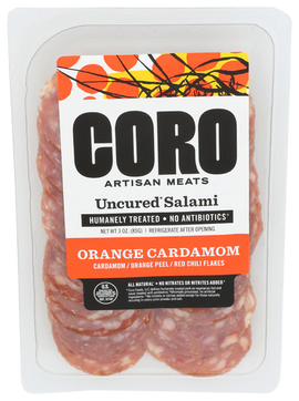 Orange Cardamom Uncured Salami - 3 OZ