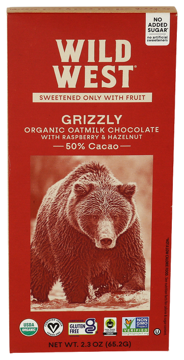 Wild West Grizzly Organic Oat Milk Chocolate Bar - 2.3 OZ