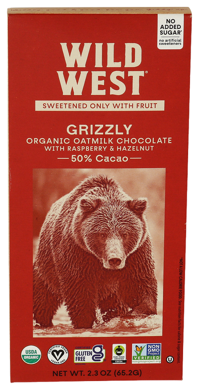 Wild West Grizzly Organic Oat Milk Chocolate Bar - 2.3 OZ