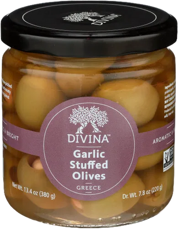 Divina Garlic Stuffed Olives - 7.7 OZ