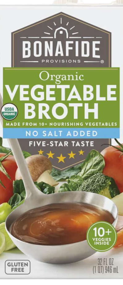 Organic Vegetable Broth No Salt Added - 32 FO