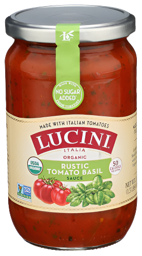 Lucini Organic Rustic Tomato Basil Sauce - 24 OZ