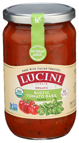 Lucini Organic Rustic Tomato Basil Sauce - 24 OZ