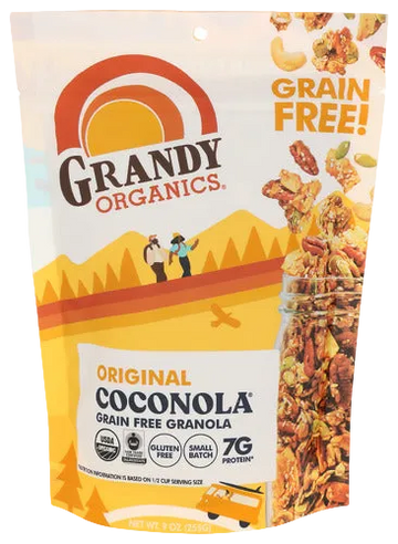 Grandy Organic Coconola Granola - 9 OZ
