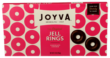 Joyva Chocolate Covered Raspberry Jell Rings - 9 OZ