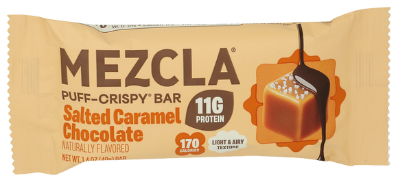Mezcla Salted Caramel Chocolate Puff-Crispy Bar - 1.4 OZ