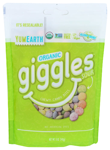 Organic Sour Candy Giggles - 5 OZ