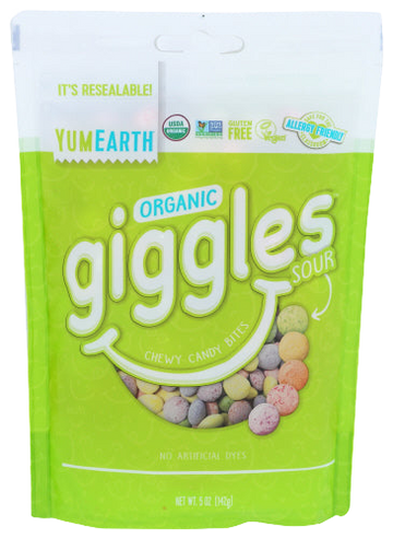 Organic Sour Candy Giggles - 5 OZ