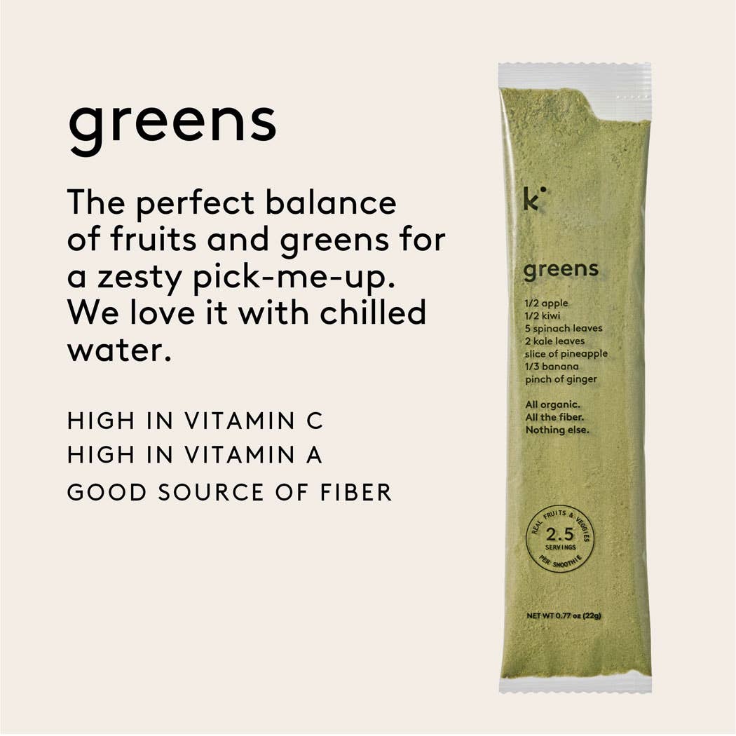 Greens Organic Fruit & Veggie Smoothie Mix (4 smoothies)