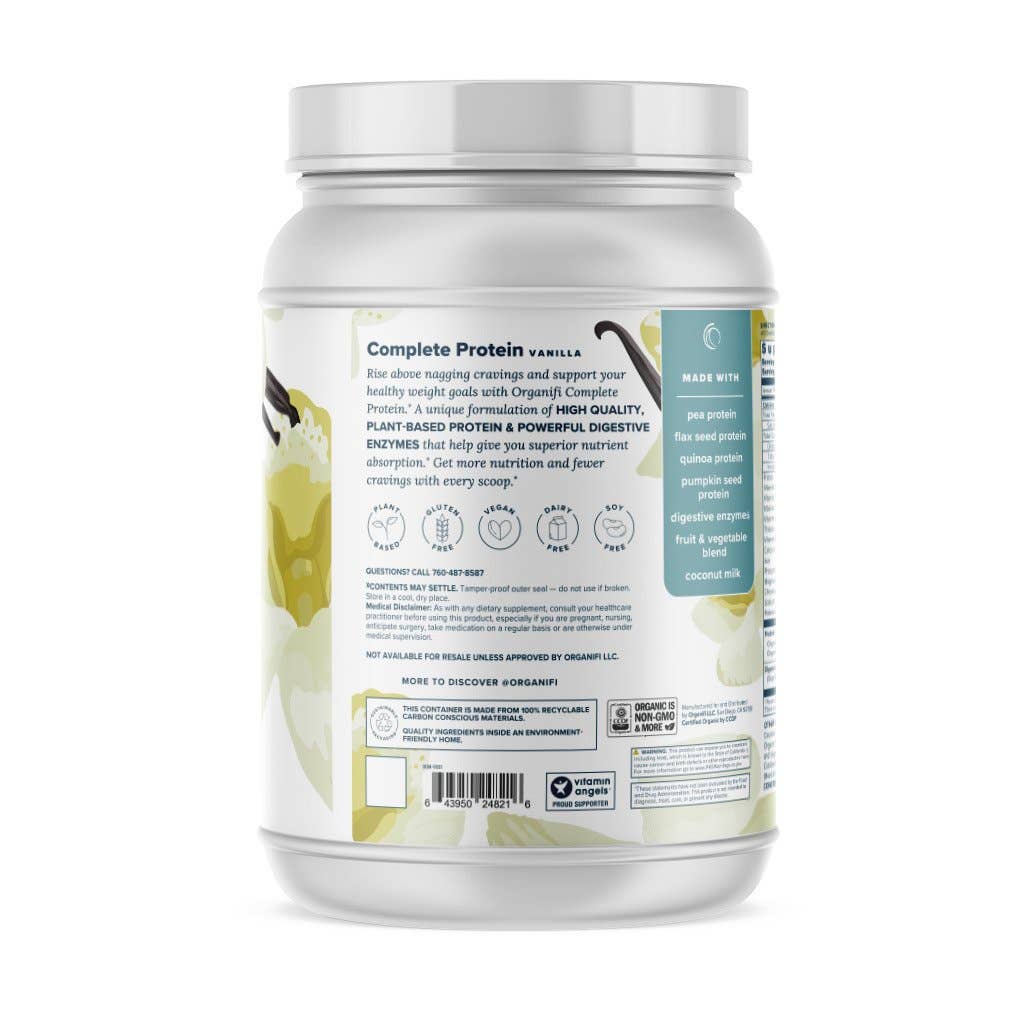 Vanilla Protein - Organic, Plant Based + Digestive Enzymes - 30 SERVINGS