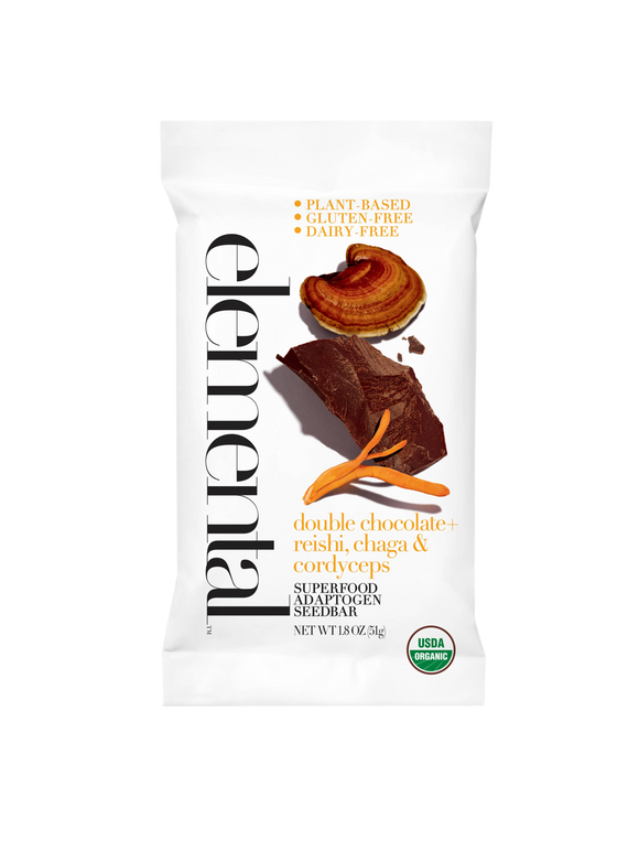 Double Chocolate + Reishi, Chaga & Cordyceps Superfood Bar - 1.8 OZ