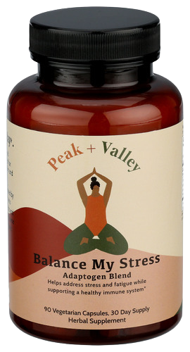 Peak & Valley Balance My Stress Adaptogen Supplement - 60 EA
