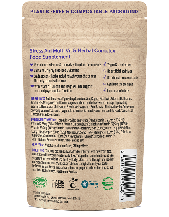 Stress Aid – Stress Supplement – 30 CAPSULES