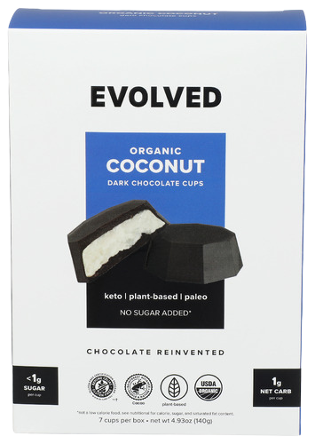 Organic Coconut Dark Chocolate Cups - 4.93 OZ