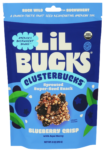 Lil Bucks Sprouted Organic Blueberry Crisp Clusterbucks - 6 OZ