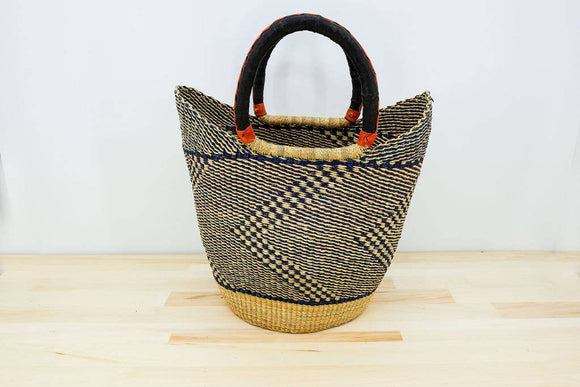 Large Multicolor Tote Basket Bag