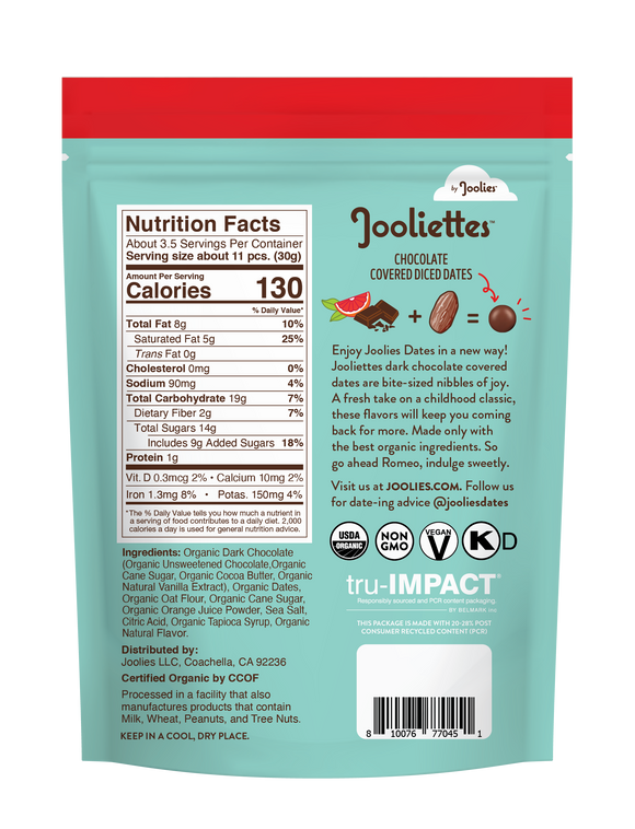Jooliettes Dark Chocolate Blood Orange 4oz