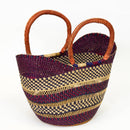 Tote Basket Bag, U-Shopper multi-color: Multicolor Open Weave-7