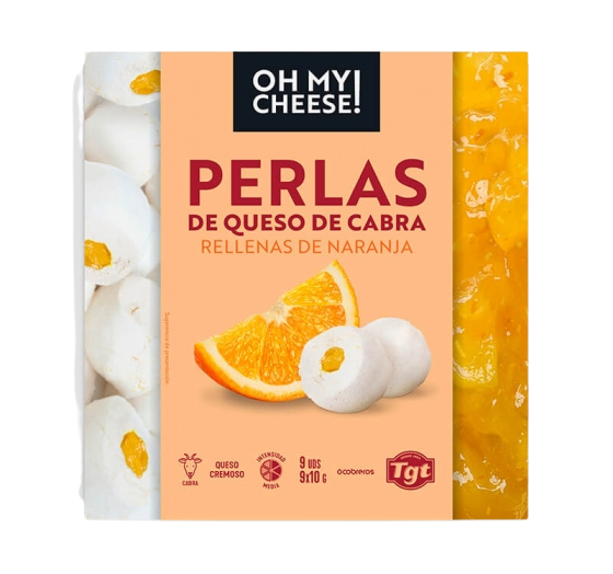 Oh My Cheese Orange Goat Cheese Pearls - 3.17 OZ